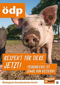 Themenplakat ÖDP - Respekt für Tiere